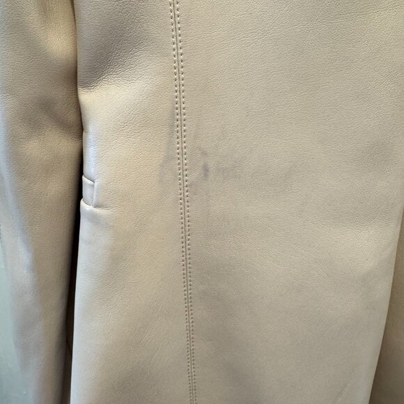 Alice + Olivia Macey Faux Beige Leather Blazer - Picture 10 of 15